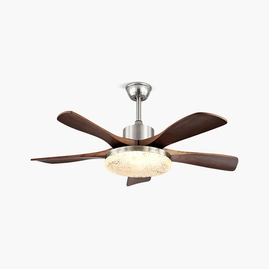 Eloer Vintage Luxury Solid Wood Ceiling Fan Light
