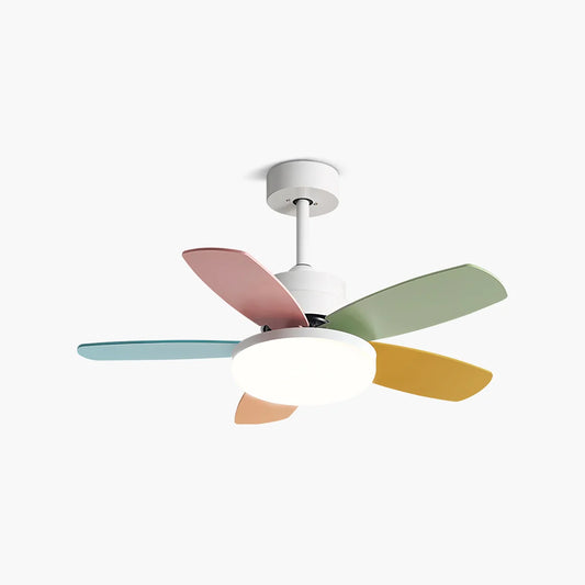 Eloer Nordic Colorful Leaf Ceiling Fan Light