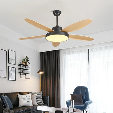 Eloer 5 Blade Modern Ceiling Fan Lamp for Living Room