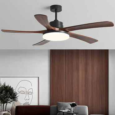 Eloer High Wind Solid Wood Ceiling Fan Light
