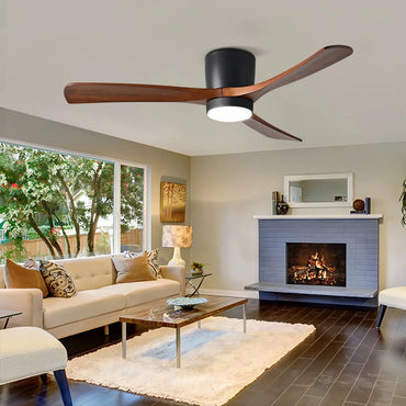 Eloer Large Low Profile Ceiling Fan with Light