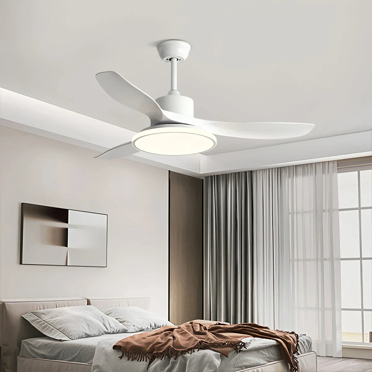 Eloer Modern 3 Blade Ceiling Fan with Light