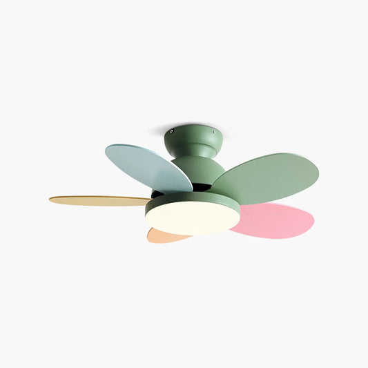 Eloer Scandi Wood Ceiling Fan Lamp for Children’s Room
