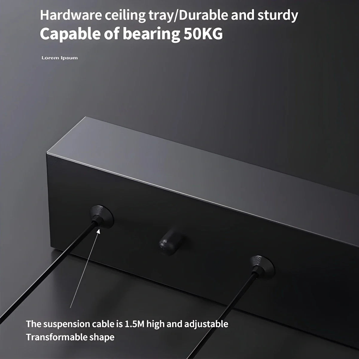 Luvori Tiered Black Square Pendant Lamp for Living Room