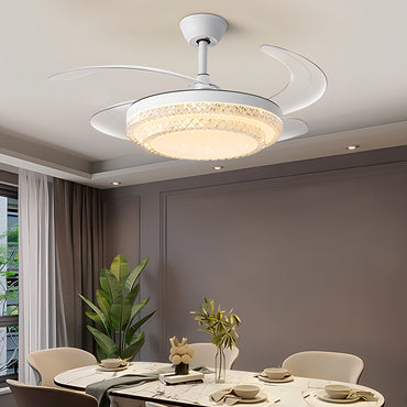 Eloer Dimmable Remote Hugger Ceiling Fan Light