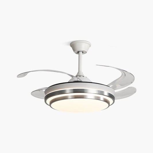 Eloer Modern White Ceiling Fan with Light