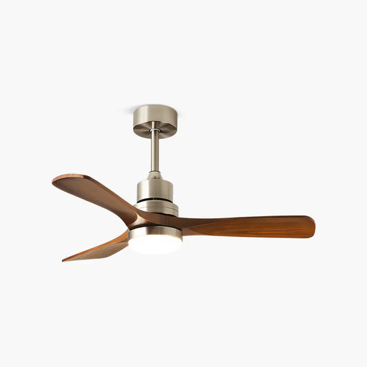 Eloer American Retro 3-Blade Ceiling Fan with Light