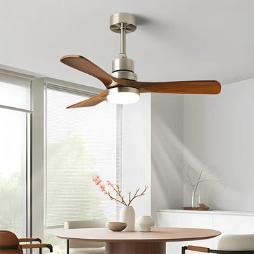 Eloer American Retro 3-Blade Ceiling Fan with Light