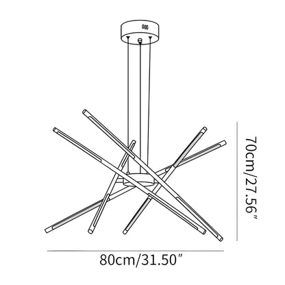 Eloer Rotatable LED Chandelier for Living Room