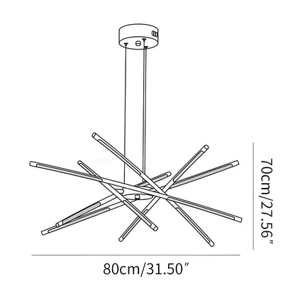 Eloer Rotatable LED Chandelier for Living Room
