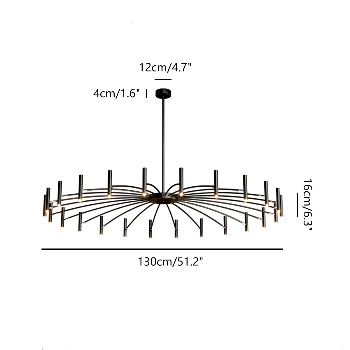 Eloer Modern Adjustable Candelabra Chandelier for Living Room