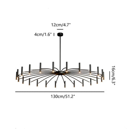 Eloer Modern Adjustable Candelabra Chandelier for Living Room