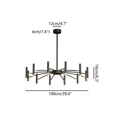 Eloer Modern Adjustable Candelabra Chandelier for Living Room