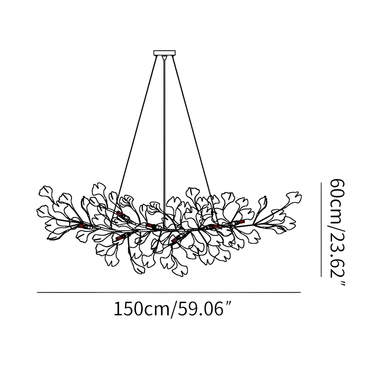 Eloer Gingko Chandeliers-B for Living Room