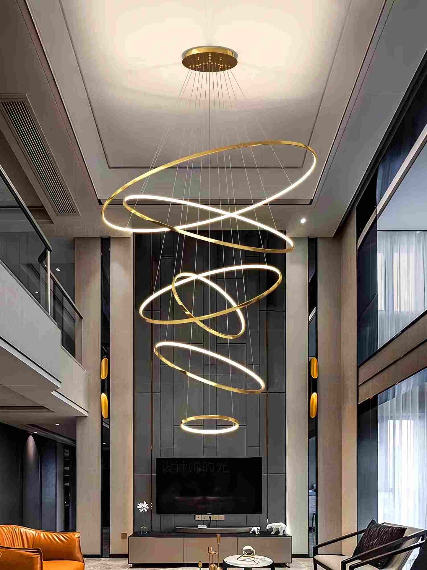 Eloer Large Tiered Ring Foyer Chandelier