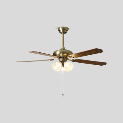 Eloer American Retro Ceiling Fan Light for Dining Room