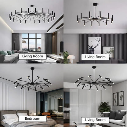 Eloer Modern Adjustable Candelabra Chandelier for Living Room
