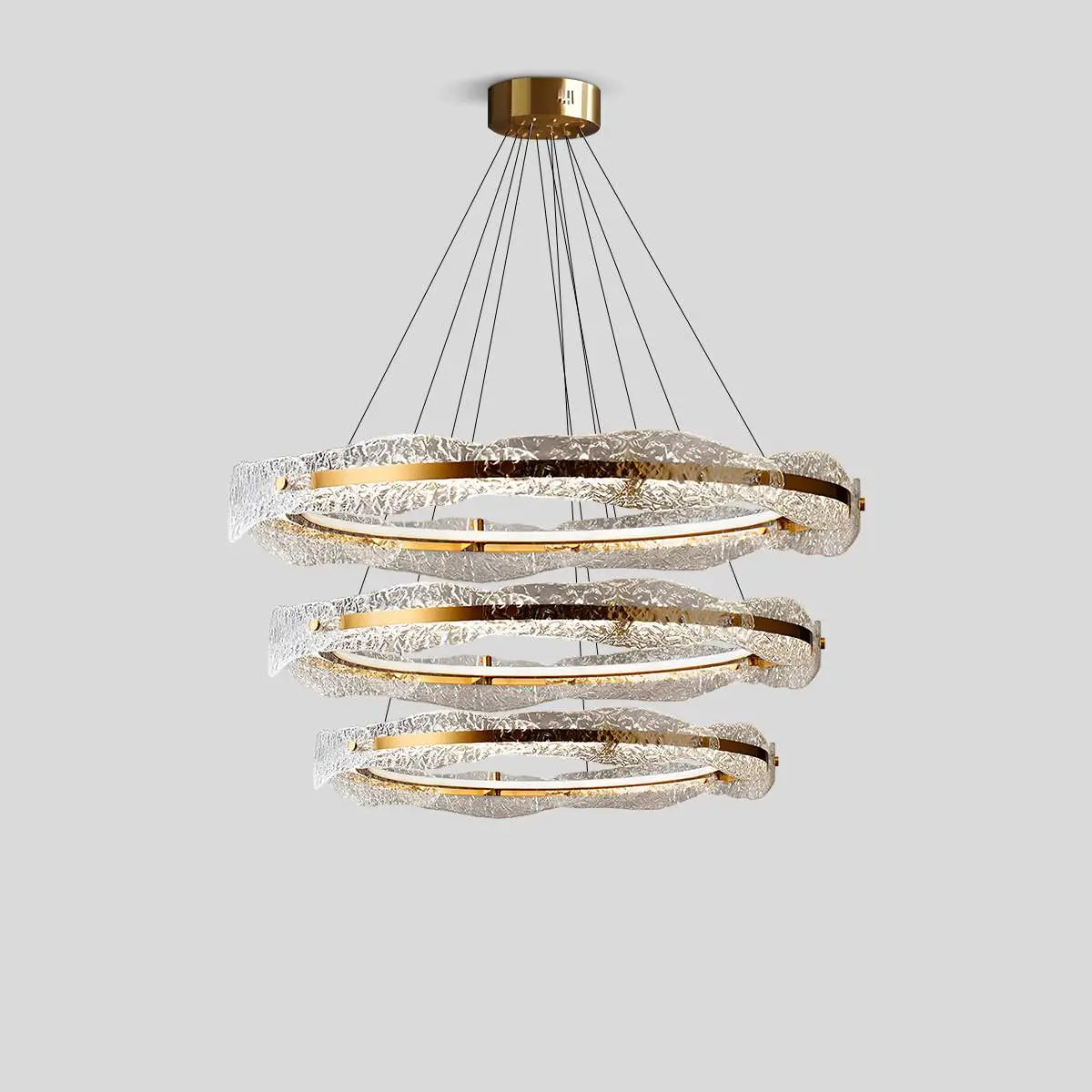 Eloer Water Pattern Glass Chandelier for Living Room