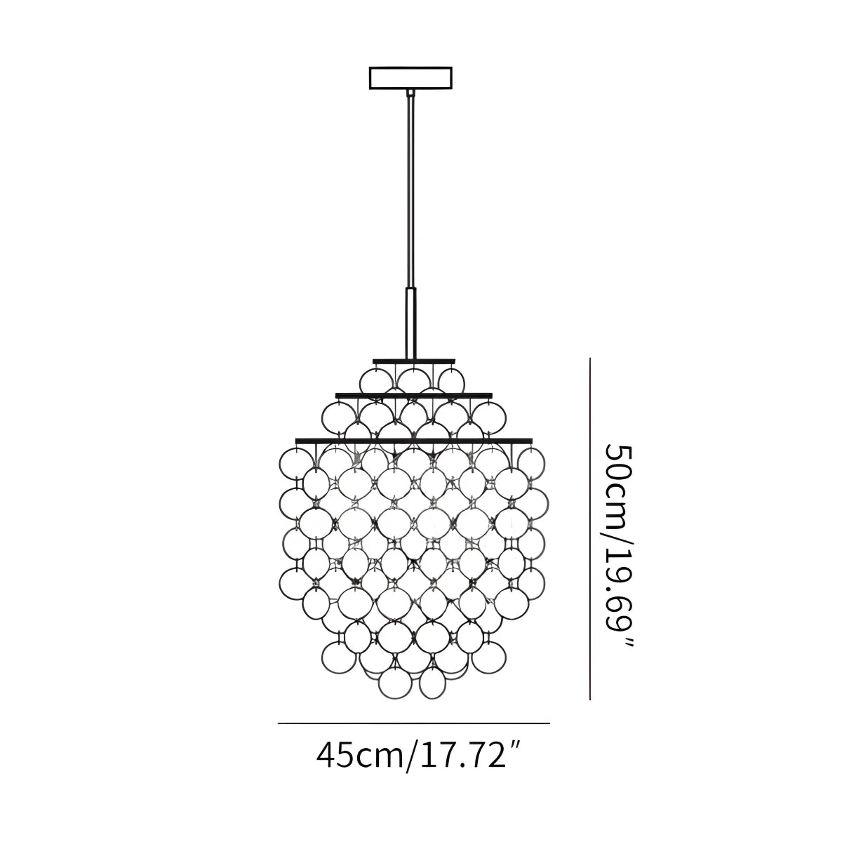 Eloer Round Shell Chandelier for Bedroom Living Room