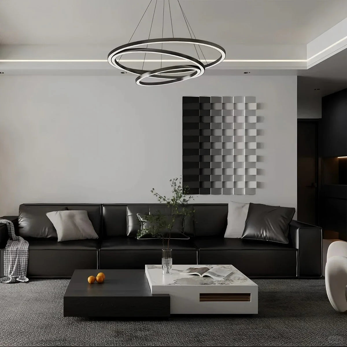 Eloer Circle Layered Living Room Chandelier