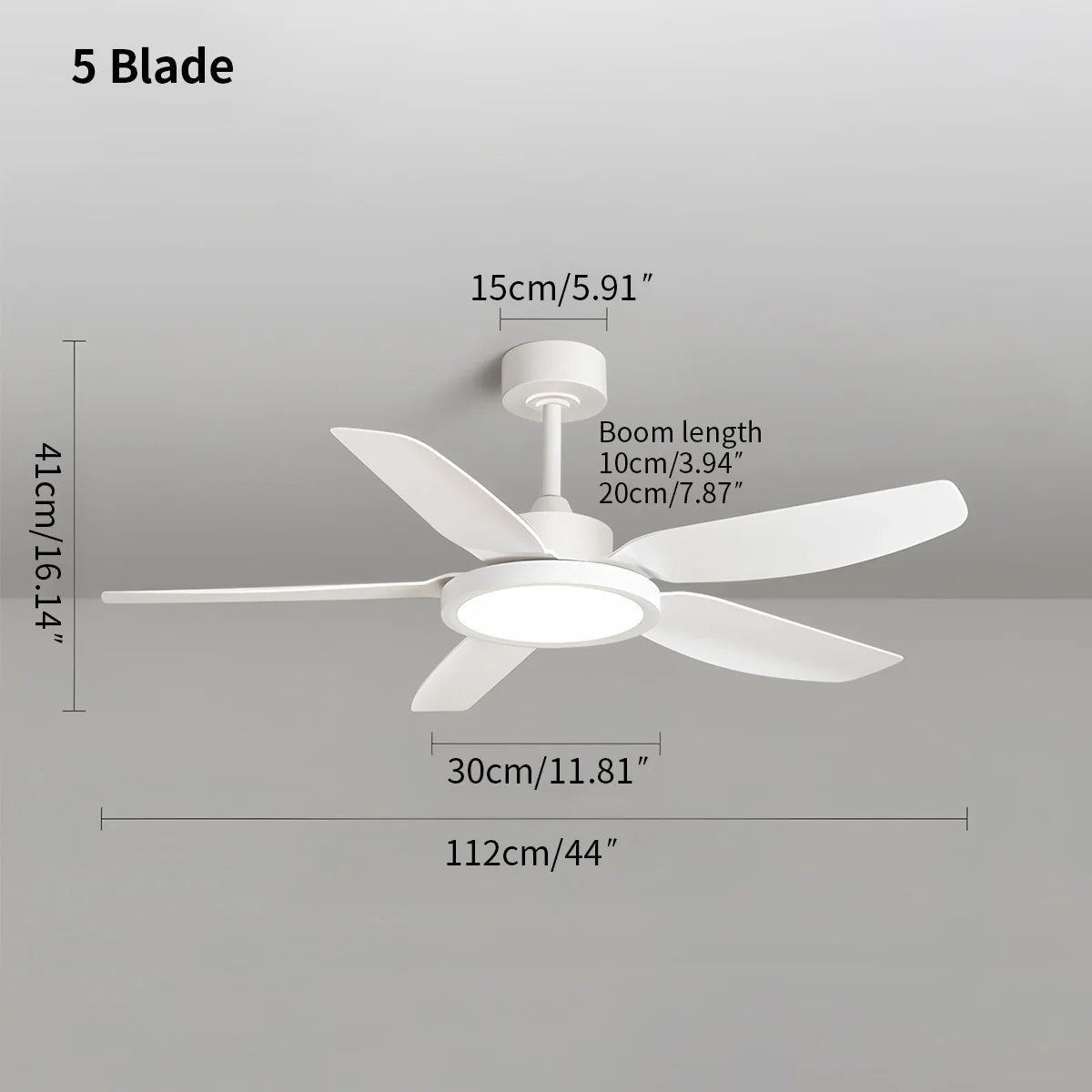 Eloer Modern White Ceiling Fans with Lights and Remote