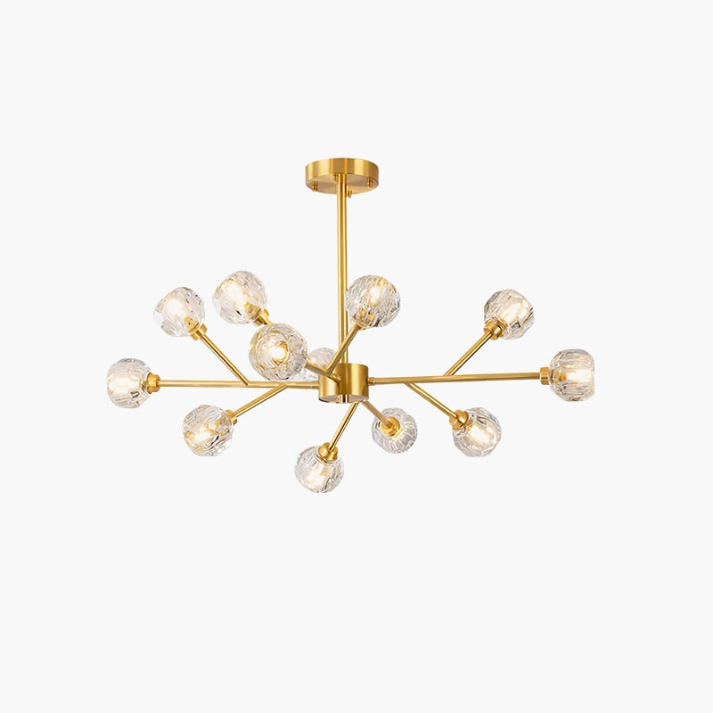 Eloer Crystal Ball Round Cluster Chandelier