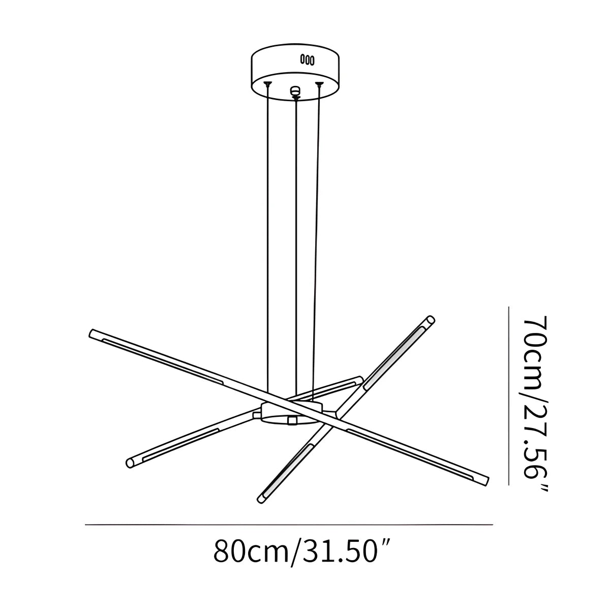 Eloer Rotatable LED Chandelier for Living Room