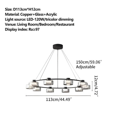 Eloer Light Luxury Creative Glass Chandelier