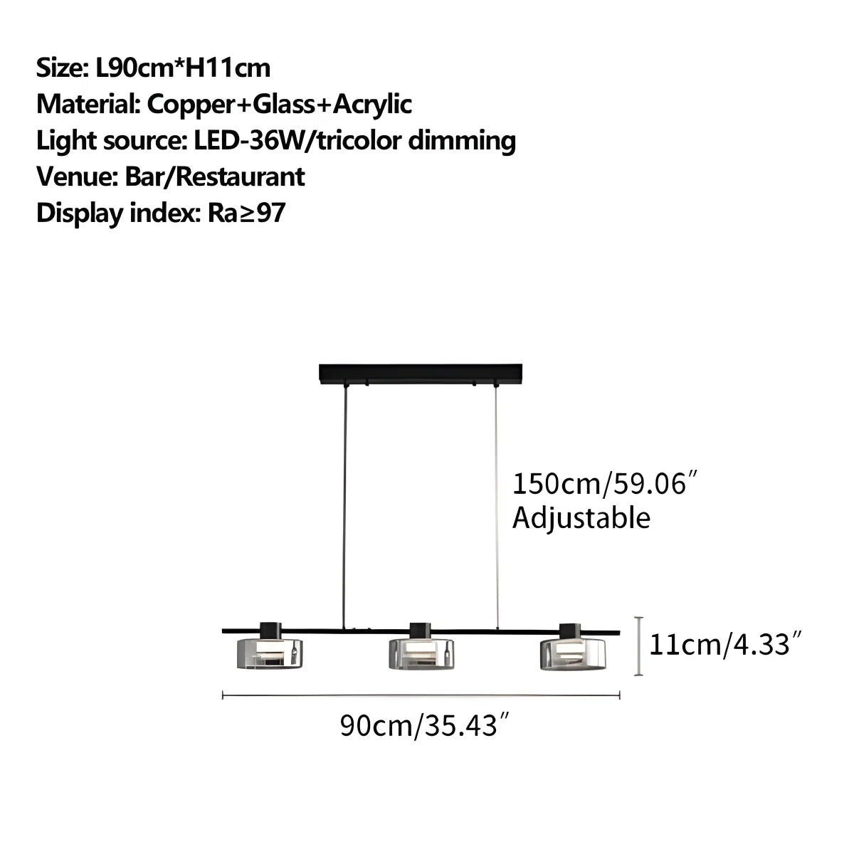 Eloer Light Luxury Creative Glass Chandelier