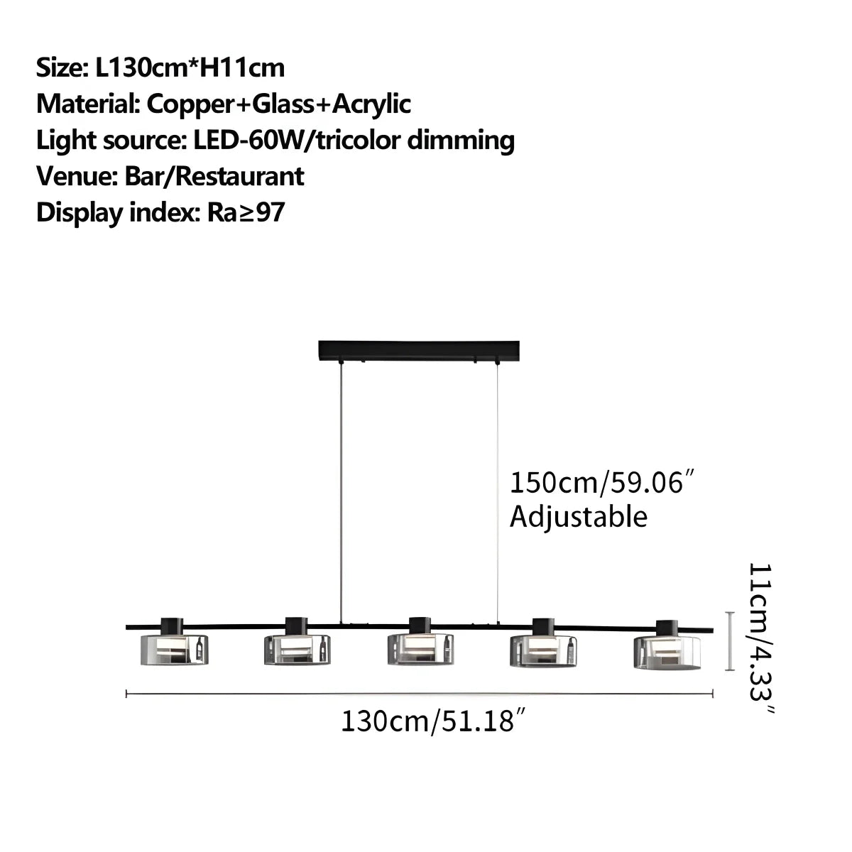 Eloer Light Luxury Creative Glass Chandelier