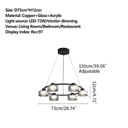 Eloer Light Luxury Creative Glass Chandelier