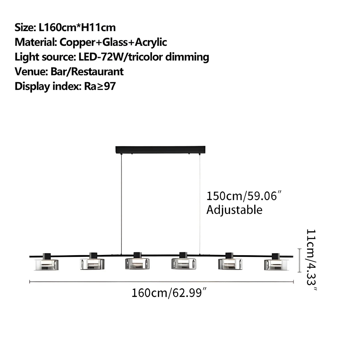 Eloer Light Luxury Creative Glass Chandelier