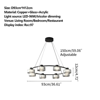 Eloer Light Luxury Creative Glass Chandelier