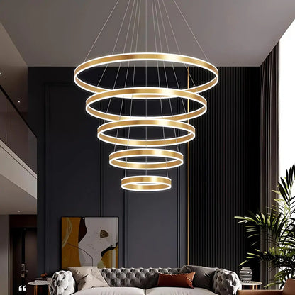 Eloer Circle Layered Living Room Chandelier