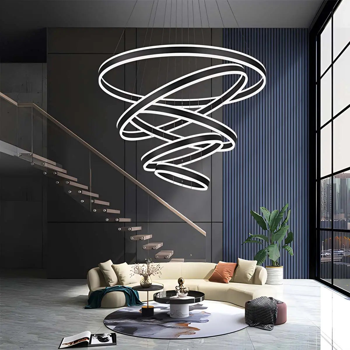 Eloer Circle Layered Living Room Chandelier
