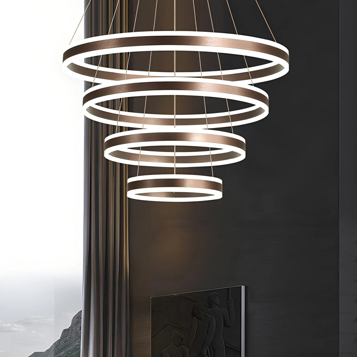 Eloer Circle Layered Living Room Chandelier