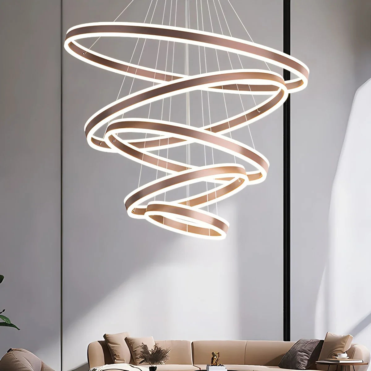 Eloer Circle Layered Living Room Chandelier