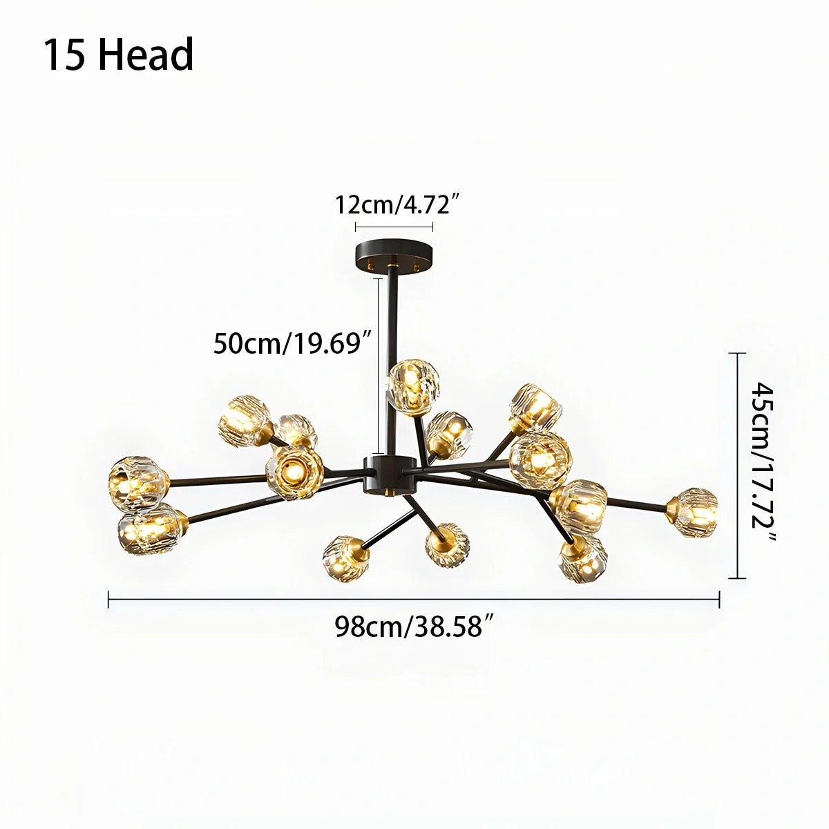 Eloer Crystal Ball Round Cluster Chandelier