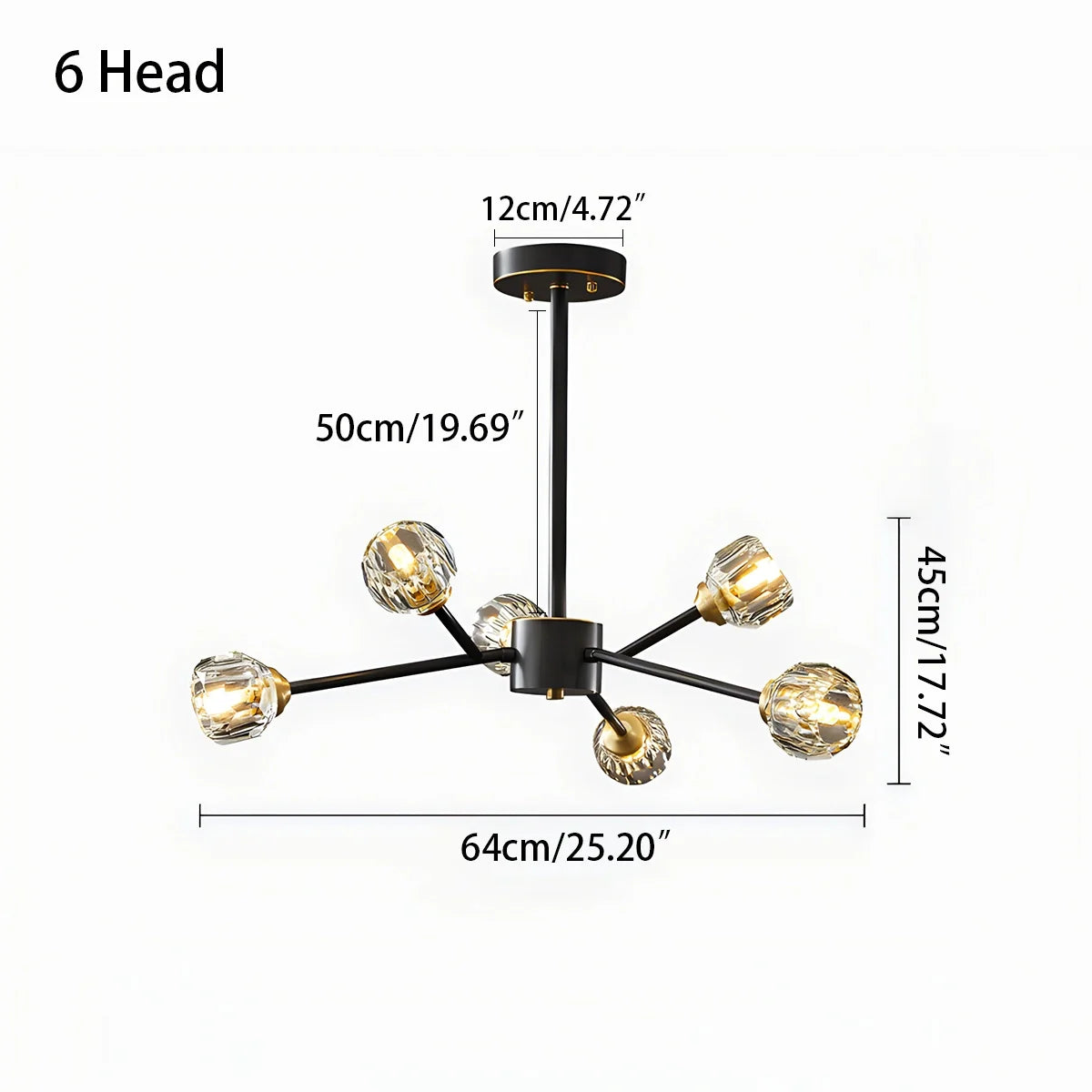 Eloer Crystal Ball Round Cluster Chandelier