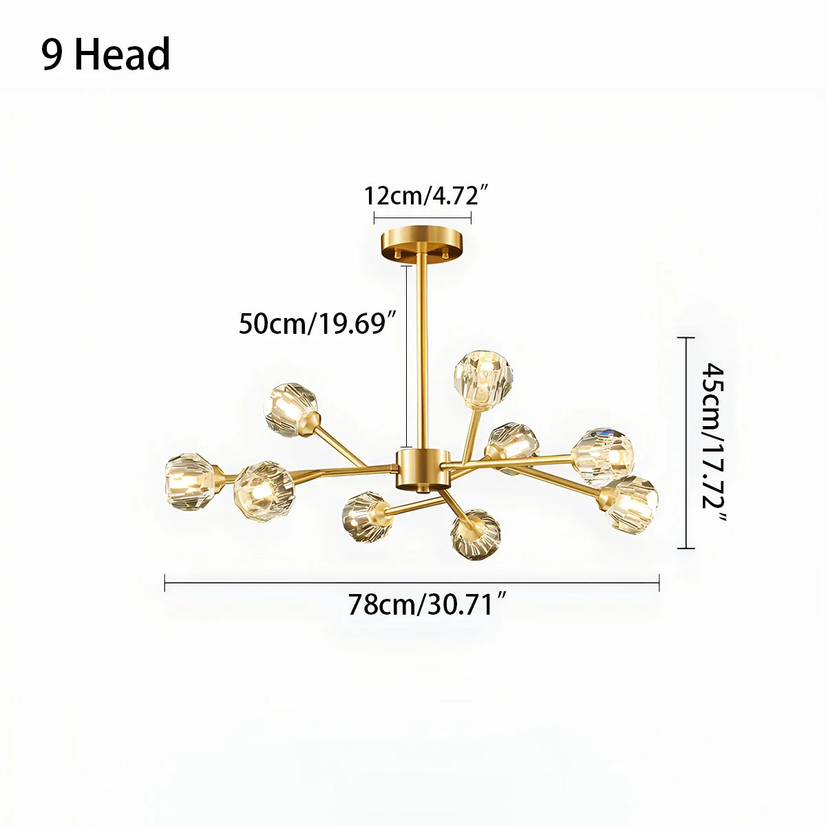 Eloer Crystal Ball Round Cluster Chandelier