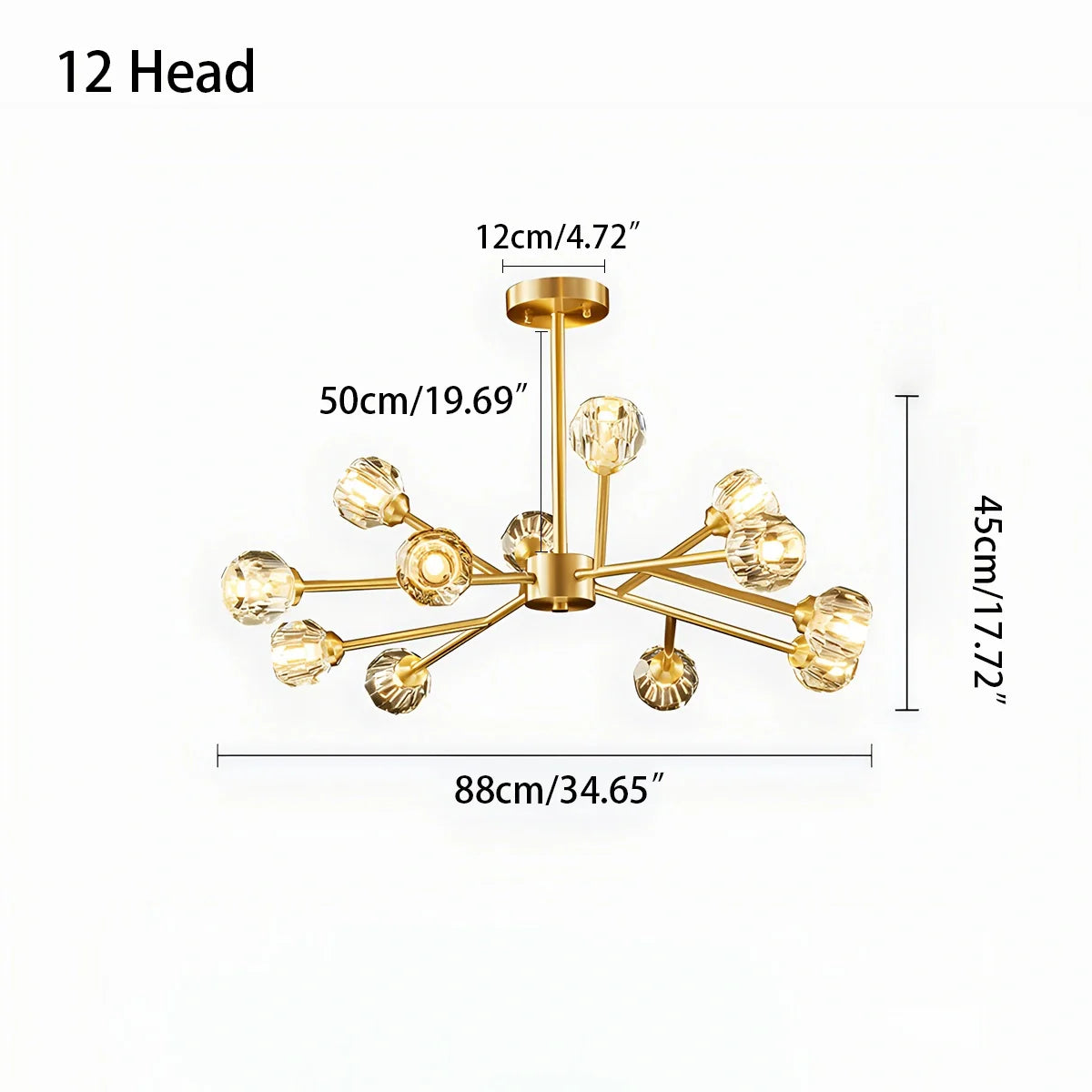 Eloer Crystal Ball Round Cluster Chandelier