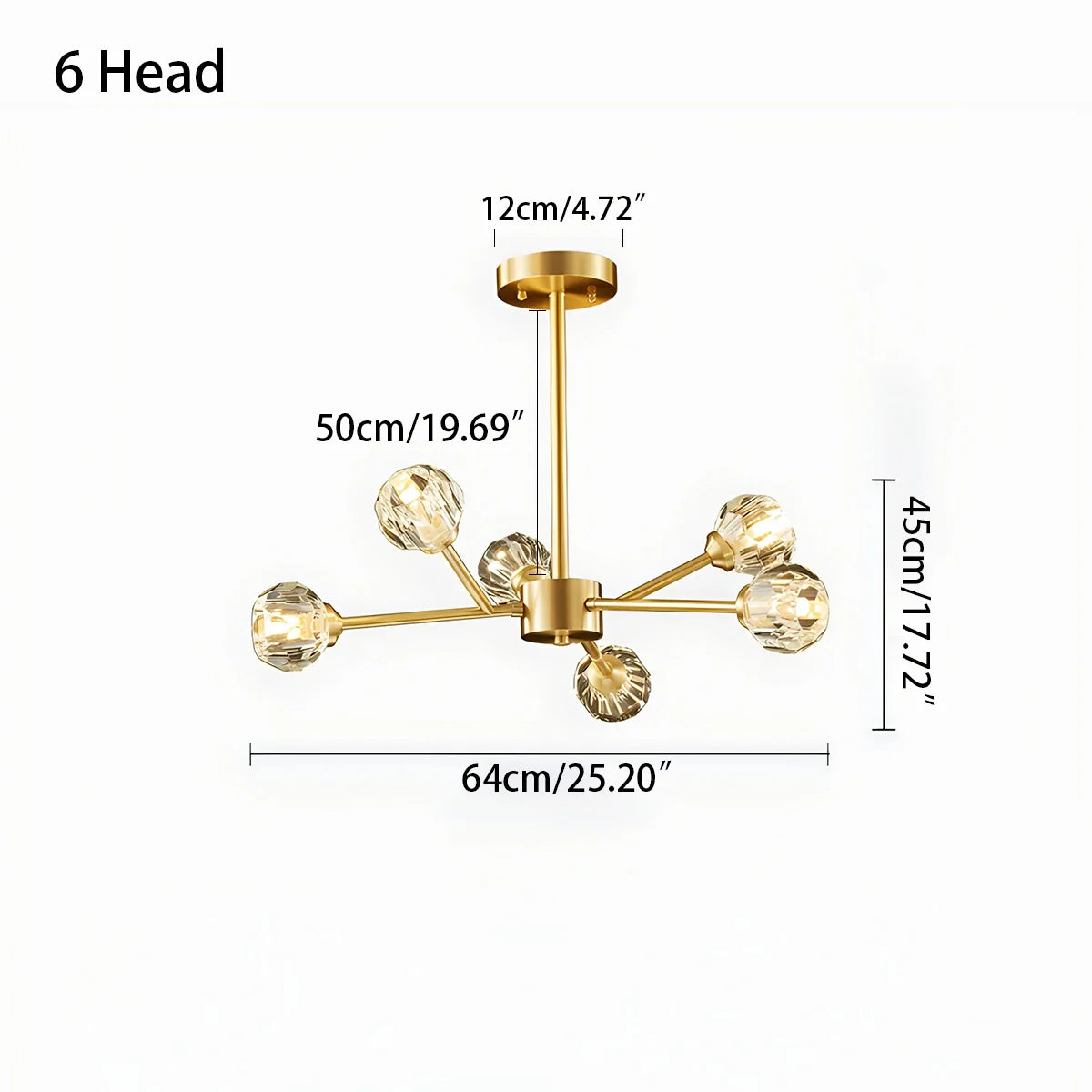 Eloer Crystal Ball Round Cluster Chandelier