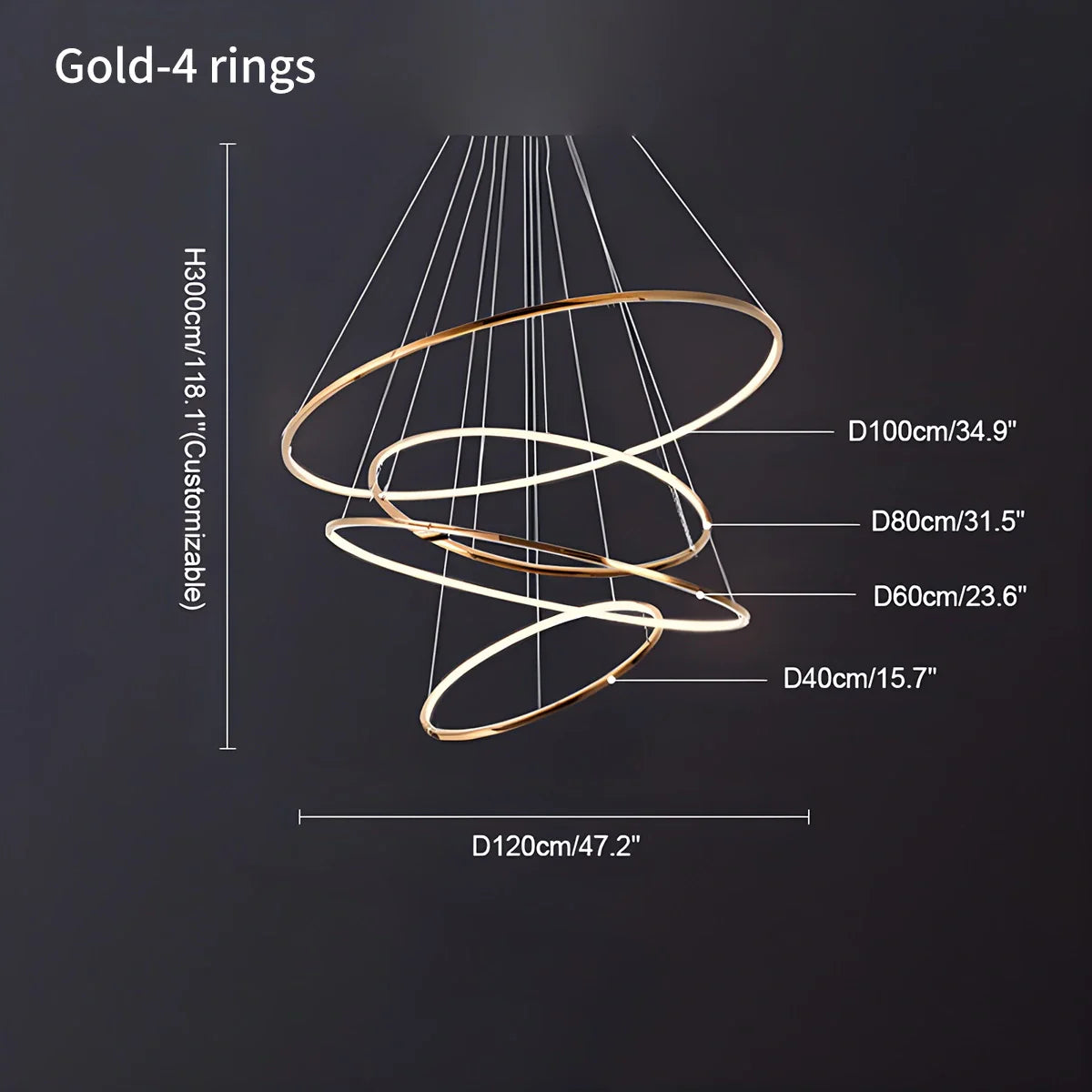 Eloer Large Tiered Ring Foyer Chandelier