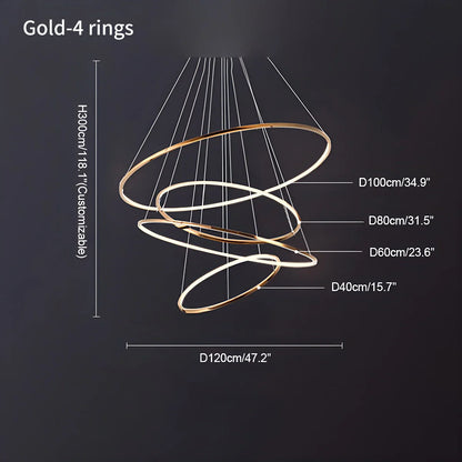 Eloer Large Tiered Ring Foyer Chandelier