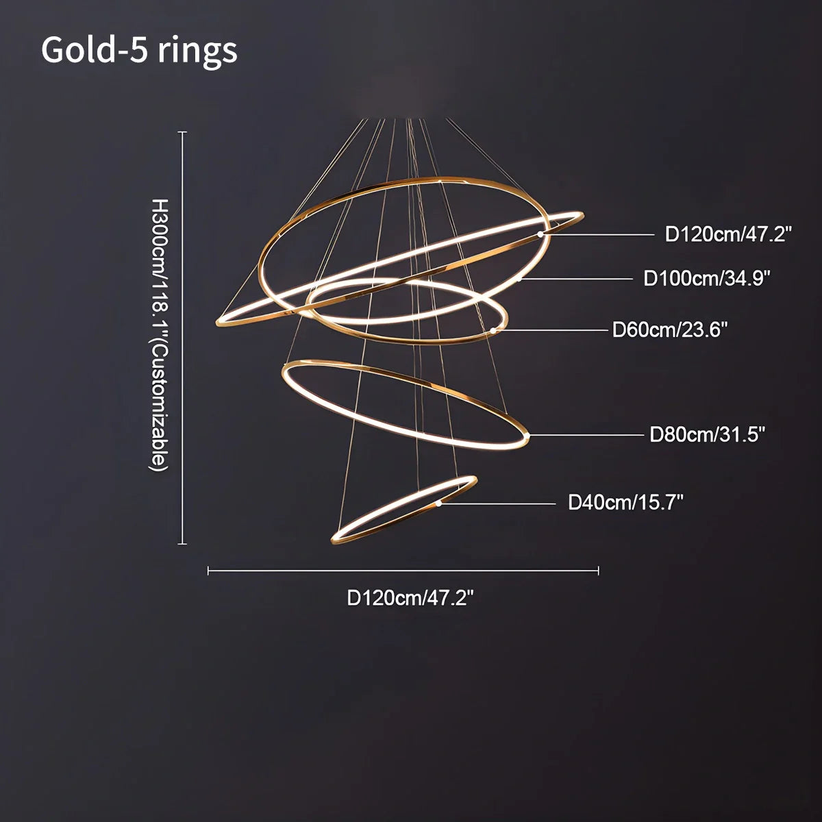 Eloer Large Tiered Ring Foyer Chandelier