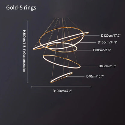 Eloer Large Tiered Ring Foyer Chandelier