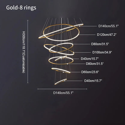 Eloer Large Tiered Ring Foyer Chandelier