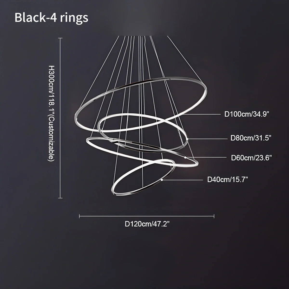Eloer Large Tiered Ring Foyer Chandelier