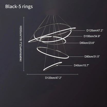 Eloer Large Tiered Ring Foyer Chandelier