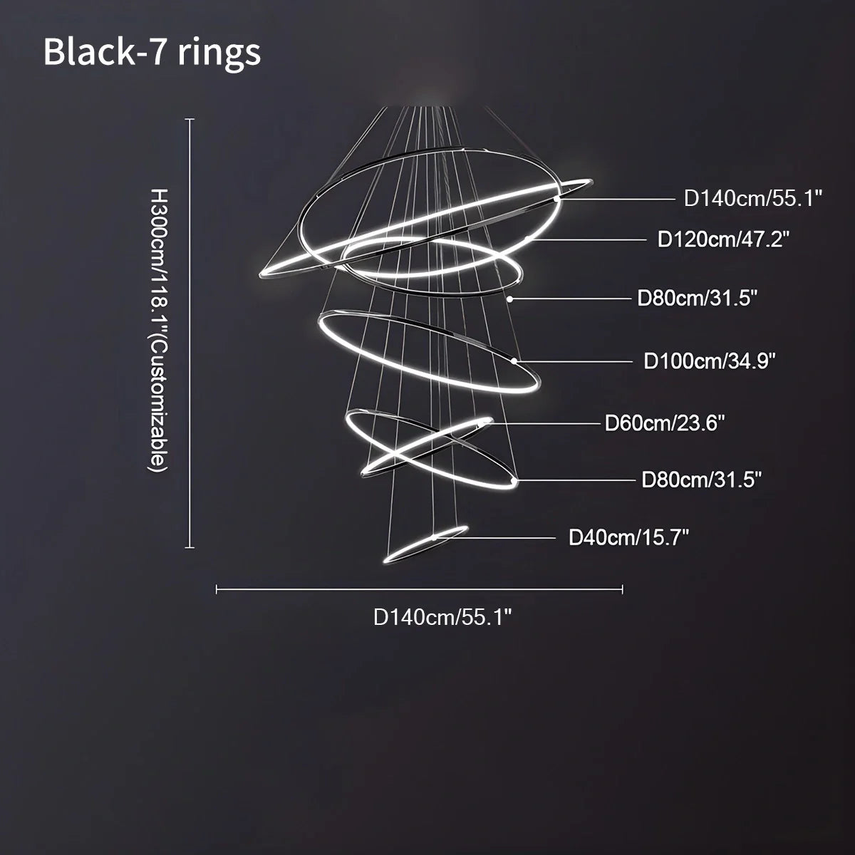 Eloer Large Tiered Ring Foyer Chandelier
